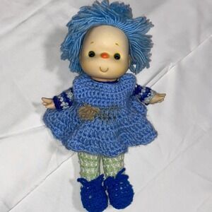 Vintage Crochet Strawberry Shortcake friend Doll 13" 1980's Made in Hong Kong